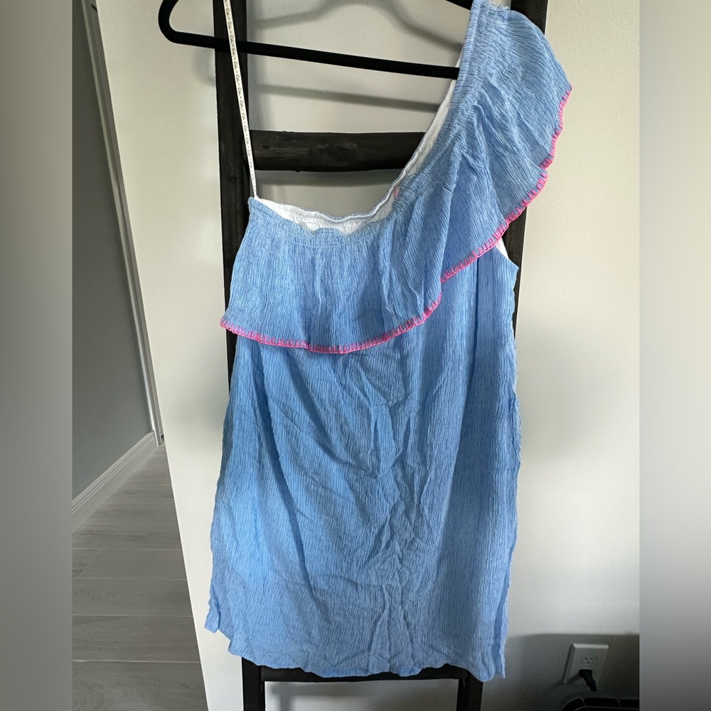 Lilly Pulitzer one shoulder blue dress